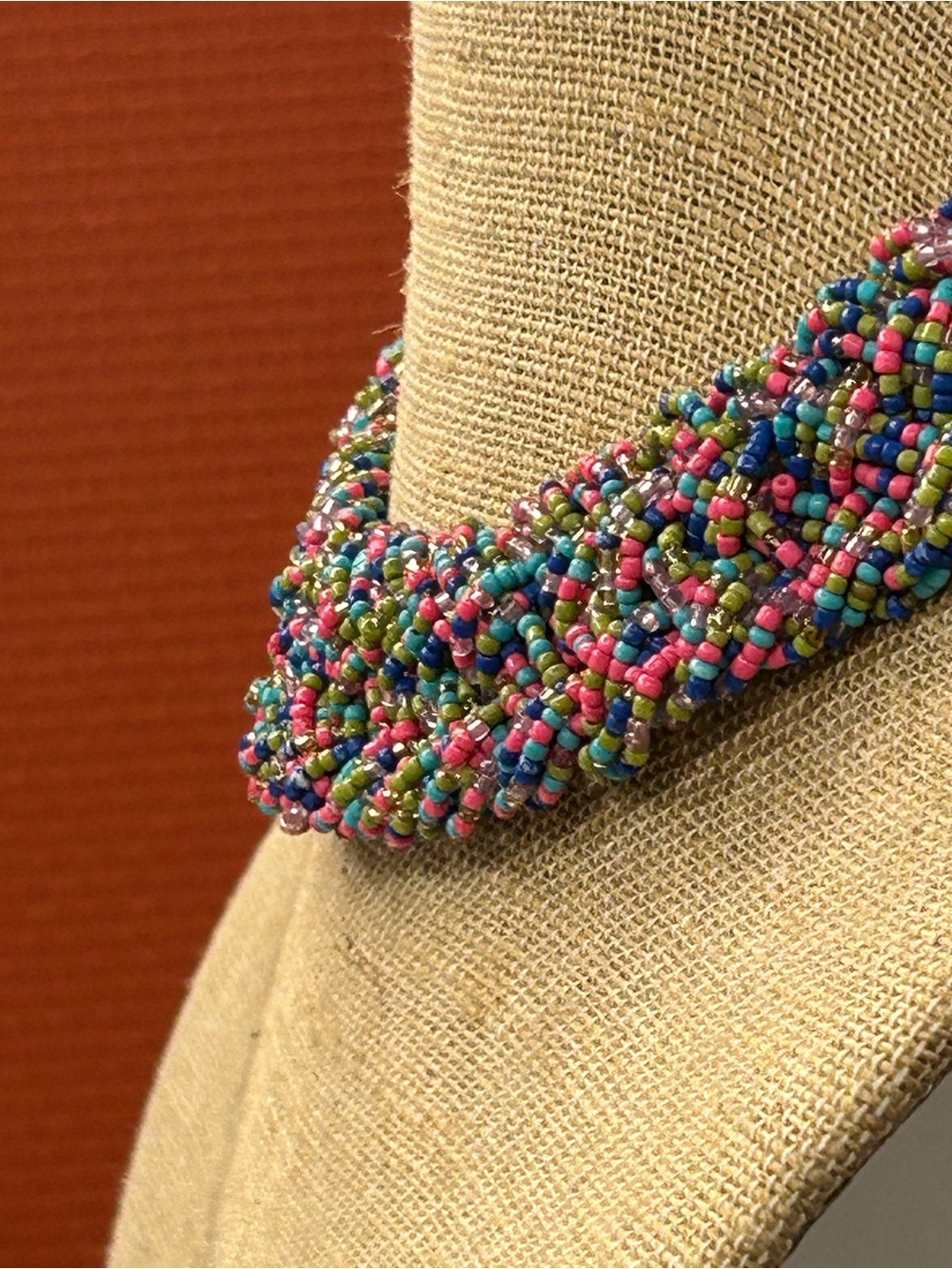 Beautiful glass beaded collar necklace